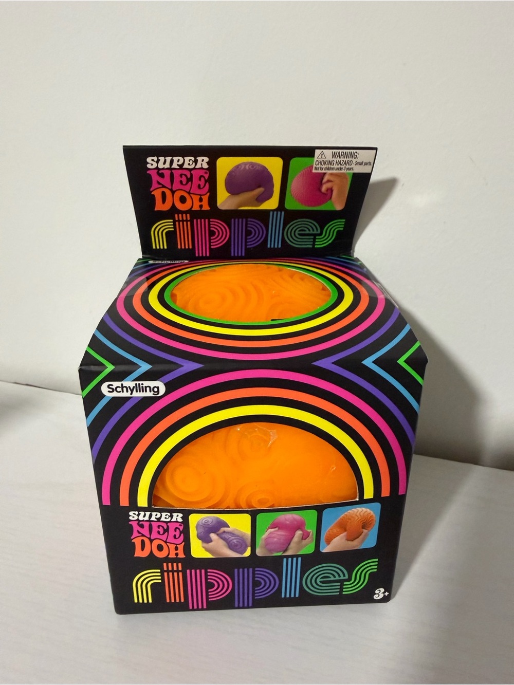 Schylling Super NeeDoh Ripples Stress Ball - Orange fidget toy squishy TikTok